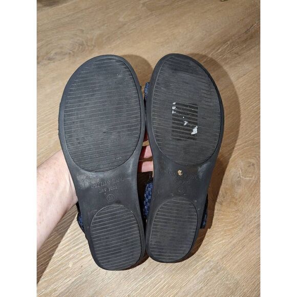 Bernie Mevs Women's Stretch Woven Elastic Leather Sandals Blue Size 39‎ - Picture 5 of 11